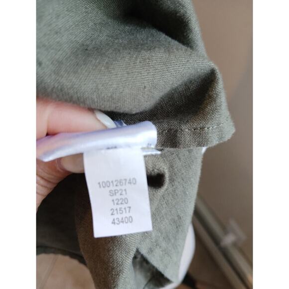 Morgan Taylor Cotton Linen button down short button down XL - Picture 8 of 8
